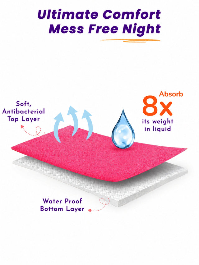 Unisex Dry Sheet for Regular Home Use, Comfortable Bedding Support and Everyday Protection Essentials - Pack of 1