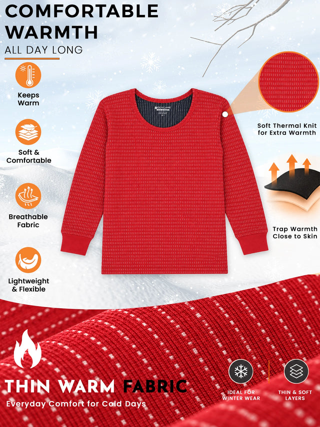 Unisex Antibacterial Round Neck Full Sleeve Thermal Top for Winter Innerwear Comfort and Warm Base Wear - Pack of 2