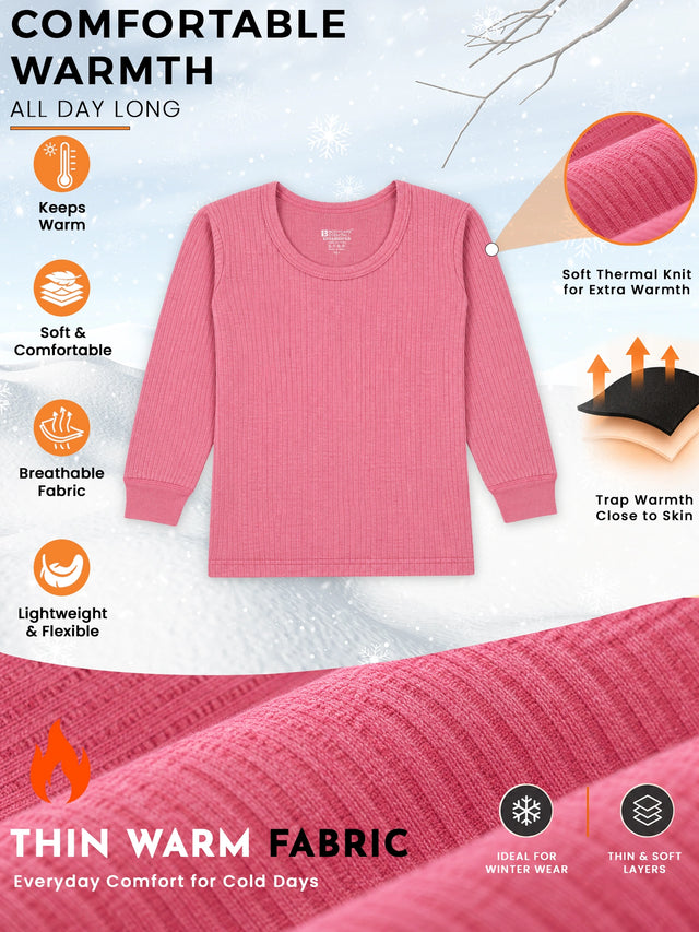 Unisex Antibacterial Round Neck Full Sleeve Thermal Top for Winter Innerwear Comfort and Warm Base Wear - Pack of 2