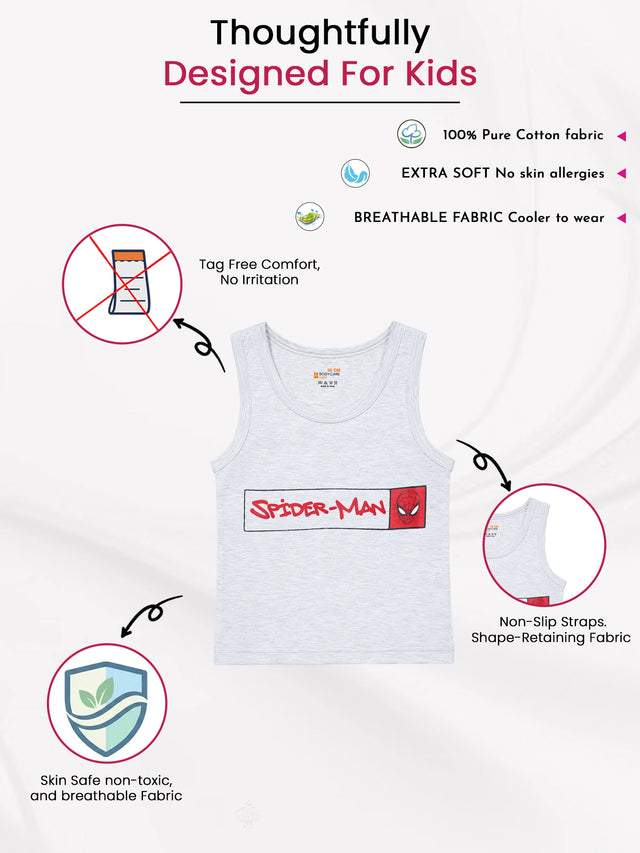 Boys Sleeveless Innerwear Vest for Everyday Comfort, Easy Layering and Regular Wardrobe Essentials for Daily Use Pack of 3