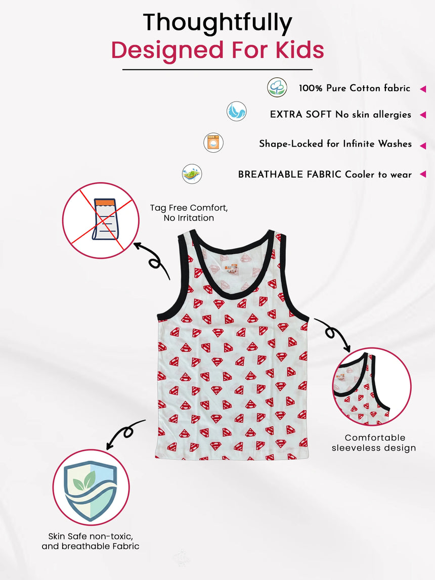 Boys Vest Round Neck Sleeveless