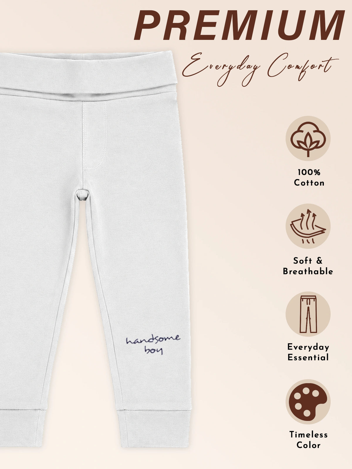 Baby Boys Cotton Track Pant for Everyday Comfort, Lounge Wear, Easy Movement and Casual Wardrobe Essentials - Pack of 1