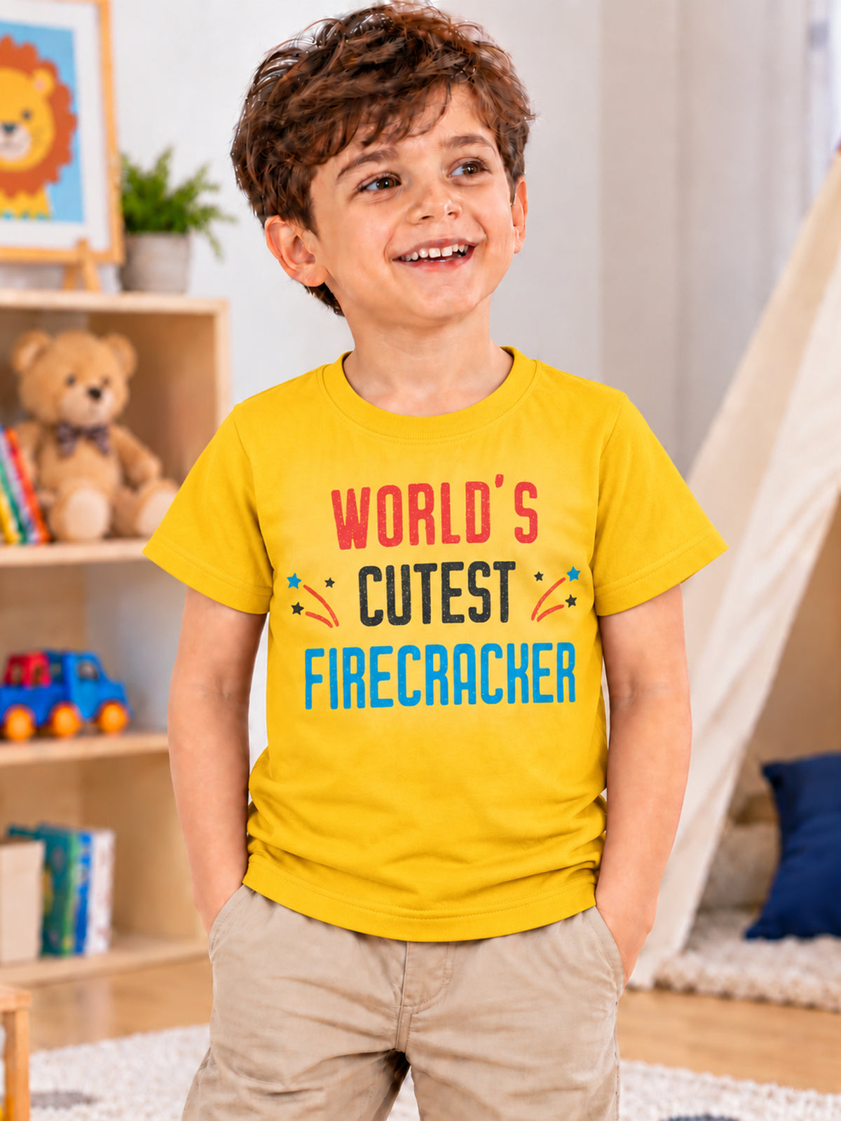 Baby Boys Round Neck Half Sleeve T-Shirt for Casual Wear, Easy Movement, Everyday Comfort and Regular Wardrobe Use
