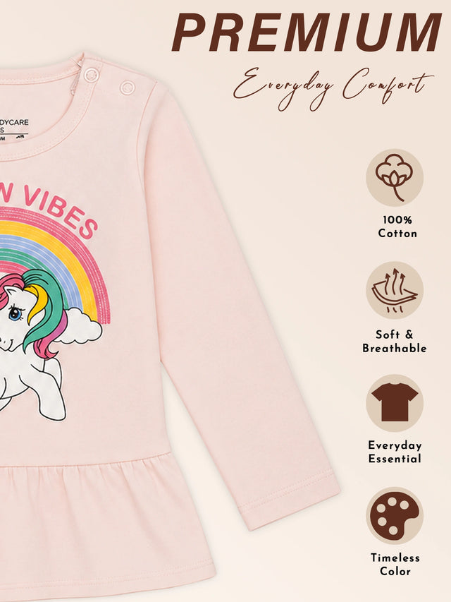 Baby Girls 100% Cotton T-Shirt for Casual Wear, Everyday Comfort, Easy Styling and Regular Wardrobe Use