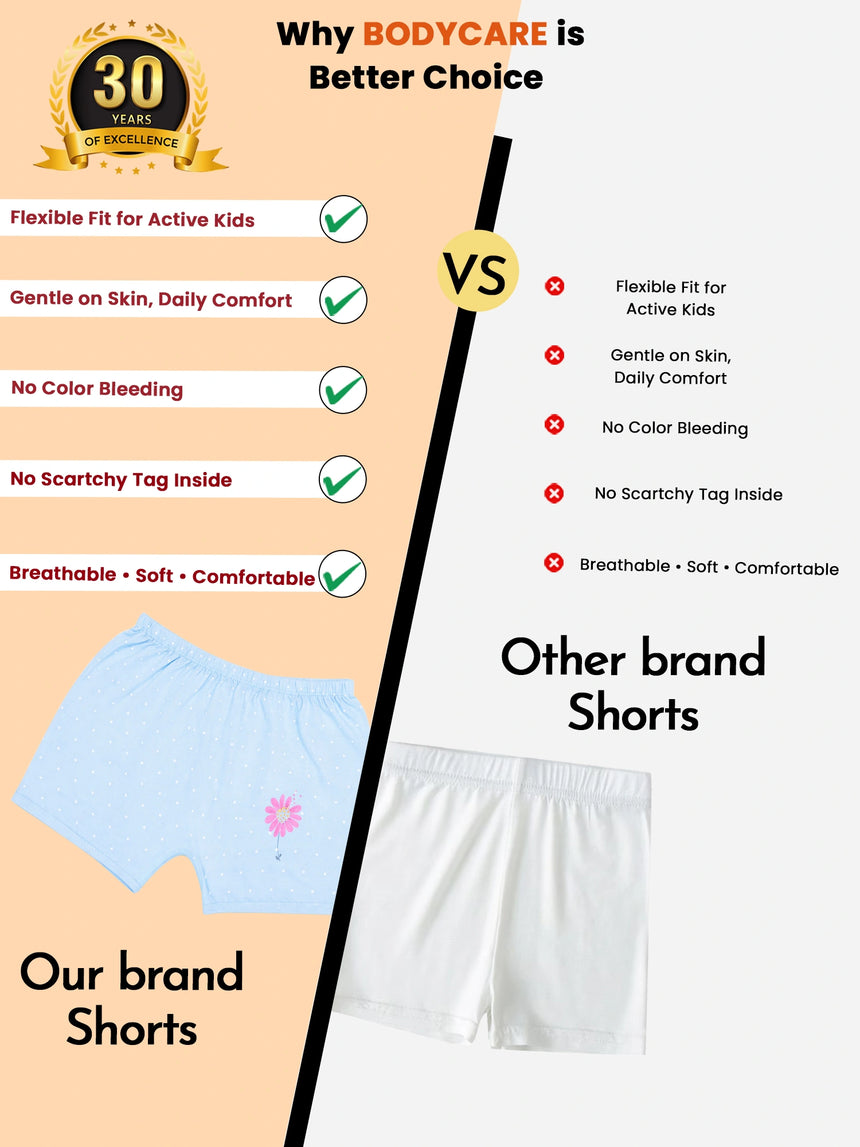Girls Organic Cotton Boyshorts Pack of 3