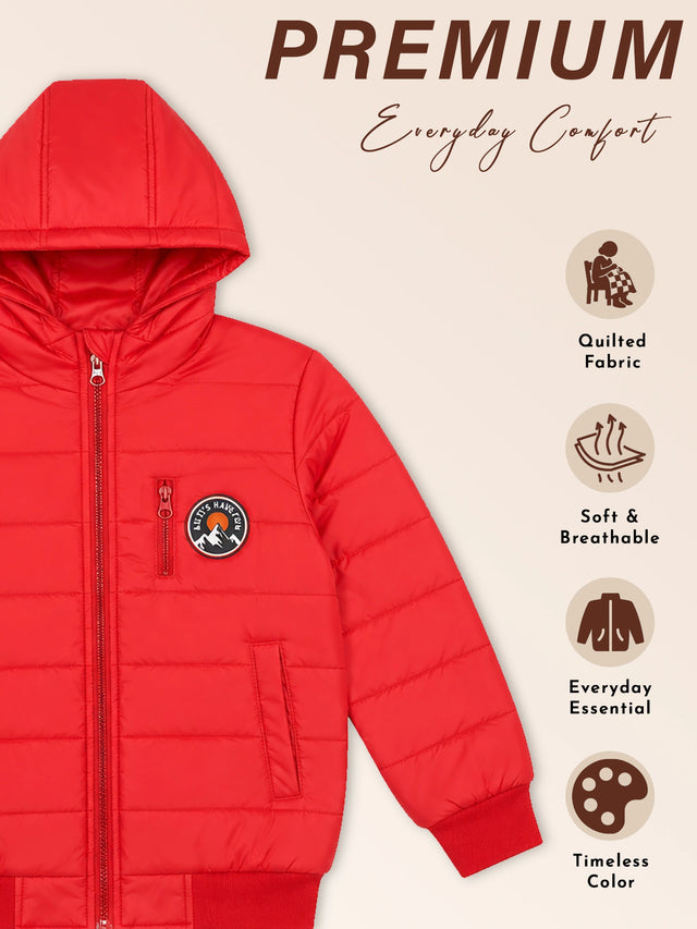 Boys Soft Cotton Blend Jacket for Winter Wear, Warm Comfort, Casual Outfits and Regular Wardrobe Use