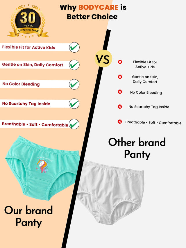 Girls Panty with Inner Elastic for Everyday Innerwear Comfort, Regular Use and Wardrobe Essentials - Pack of 3