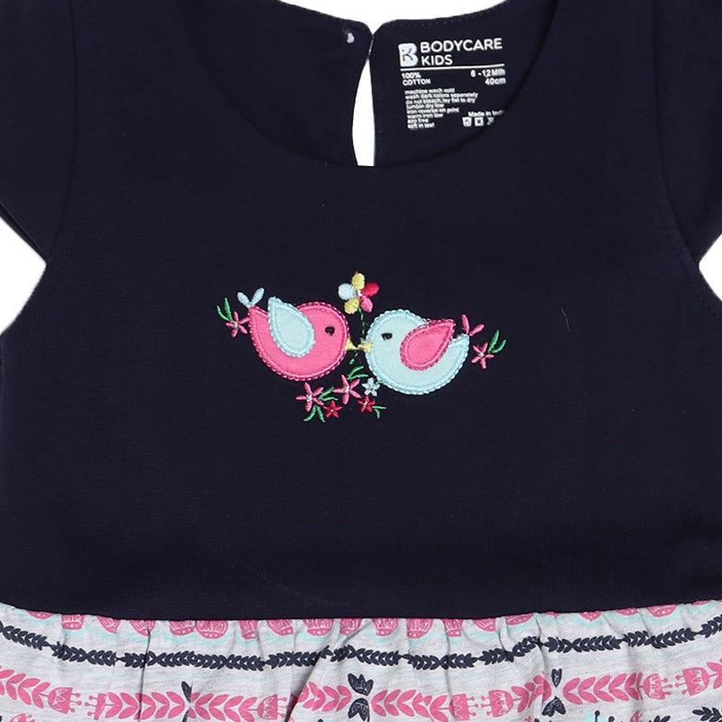 Bodycare Girls Cotton Half Sleeves Round Neck Frock