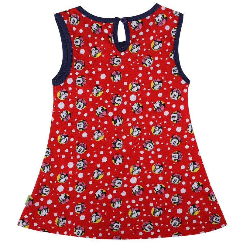 Bodycare Minnie & Friends Girls Cotton Frock Round Neck Half Sleeves