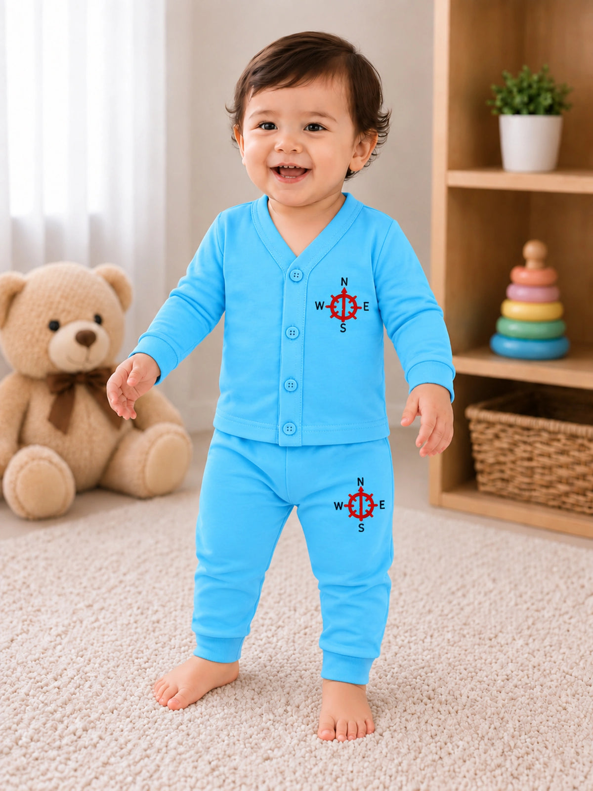 Unisex Printed Vest and Pajami Set for Everyday Comfort, Lounge Wear, Sleepwear Essentials and Regular Use
