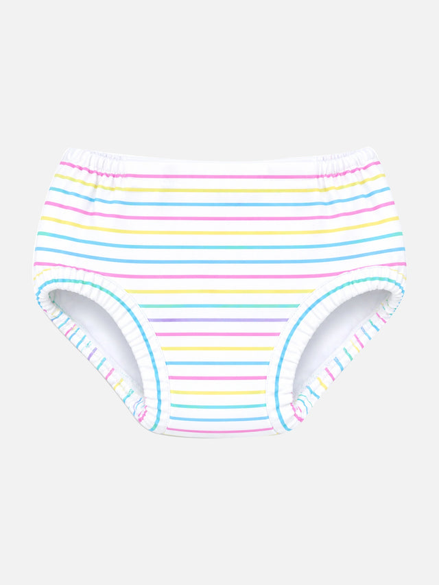 Baby Girls 100% Cotton Inner Elastic Panty with Soft Breathable Fabric for Everyday Innerwear - Pack of 3