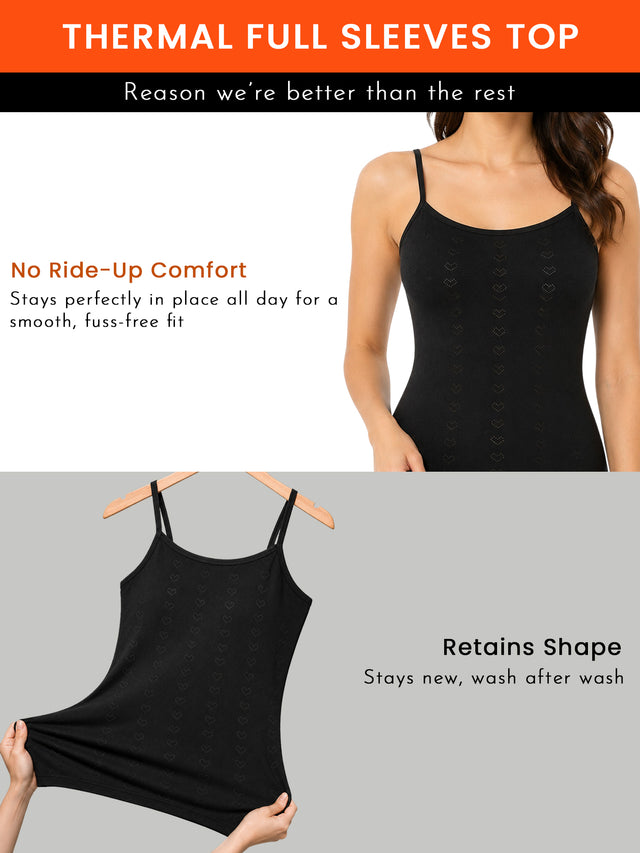 Women Round Neck Sleeveless Thermal Top for Winter Base Layering, Cold-Weather Comfort and Everyday Innerwear - Pack of 1