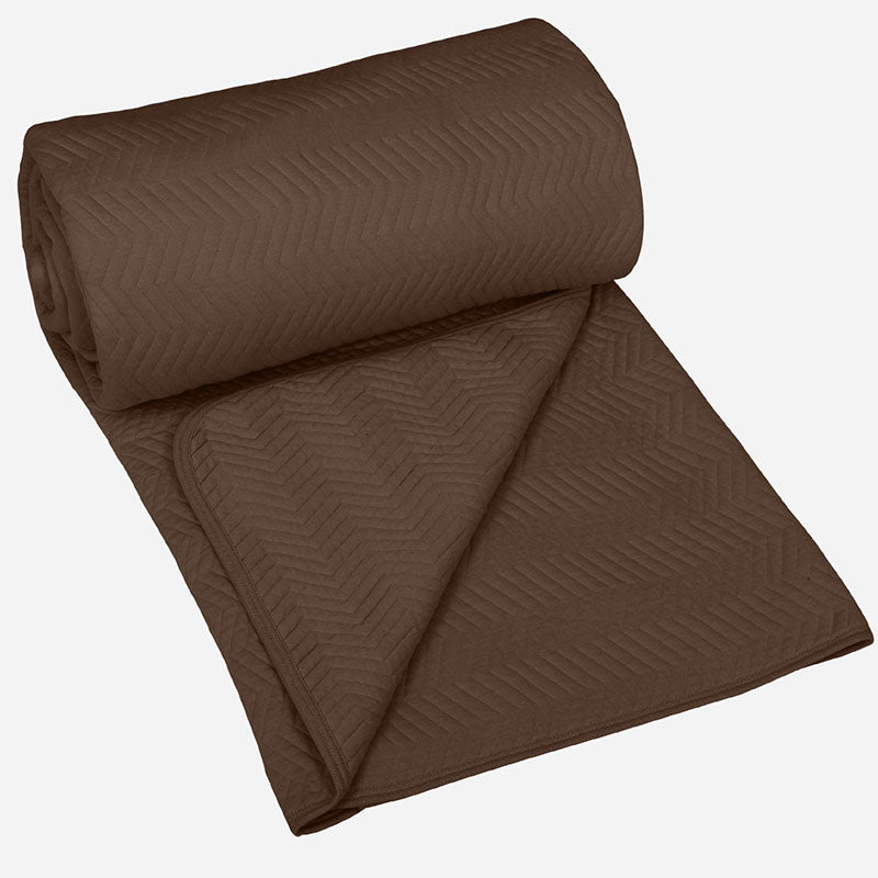 BodyComfy 100% Cotton Hosiery King-Size Fitted Bedcover – Chevron Print