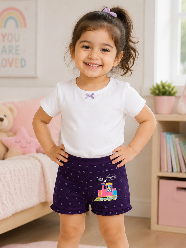Unisex Printed 100% Cotton Bloomer with Comfortable Fit for Everyday Innerwear Essentials and Regular Use - Pack of 6