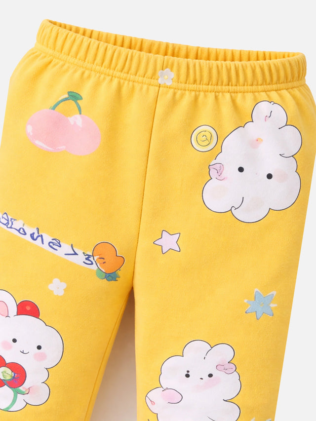 Unisex Cotton Pyjama with Inner Elastic for Sleepwear Comfort, Easy Movement and Printed Nightwear Daily Use