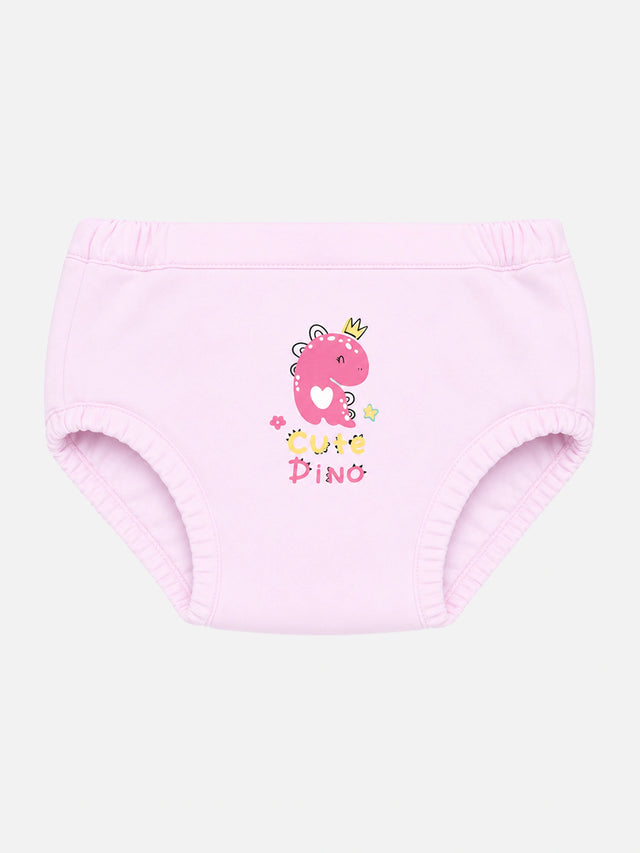 Baby Girls 100% Cotton Panty with Inner Elastic, Soft Breathable Fabric and Everyday Innerwear Comfort - Pack of 3