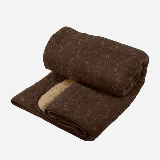 King Size Jersey Bedcover Grey Diamond Quilted - Bodycare