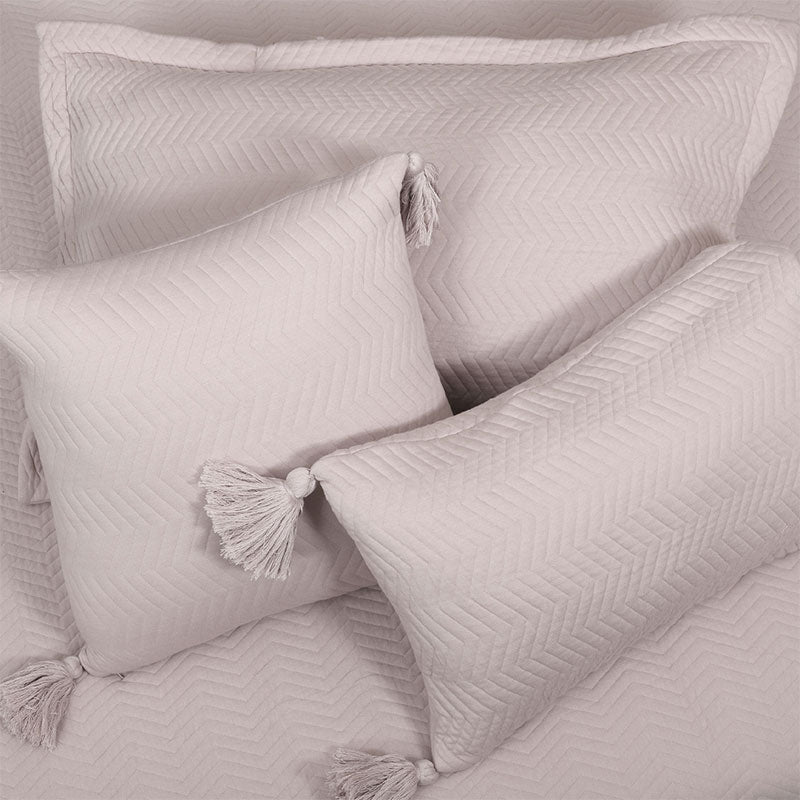 King Size Cotton Jersey Bedcover Chevron Green - Bodycare