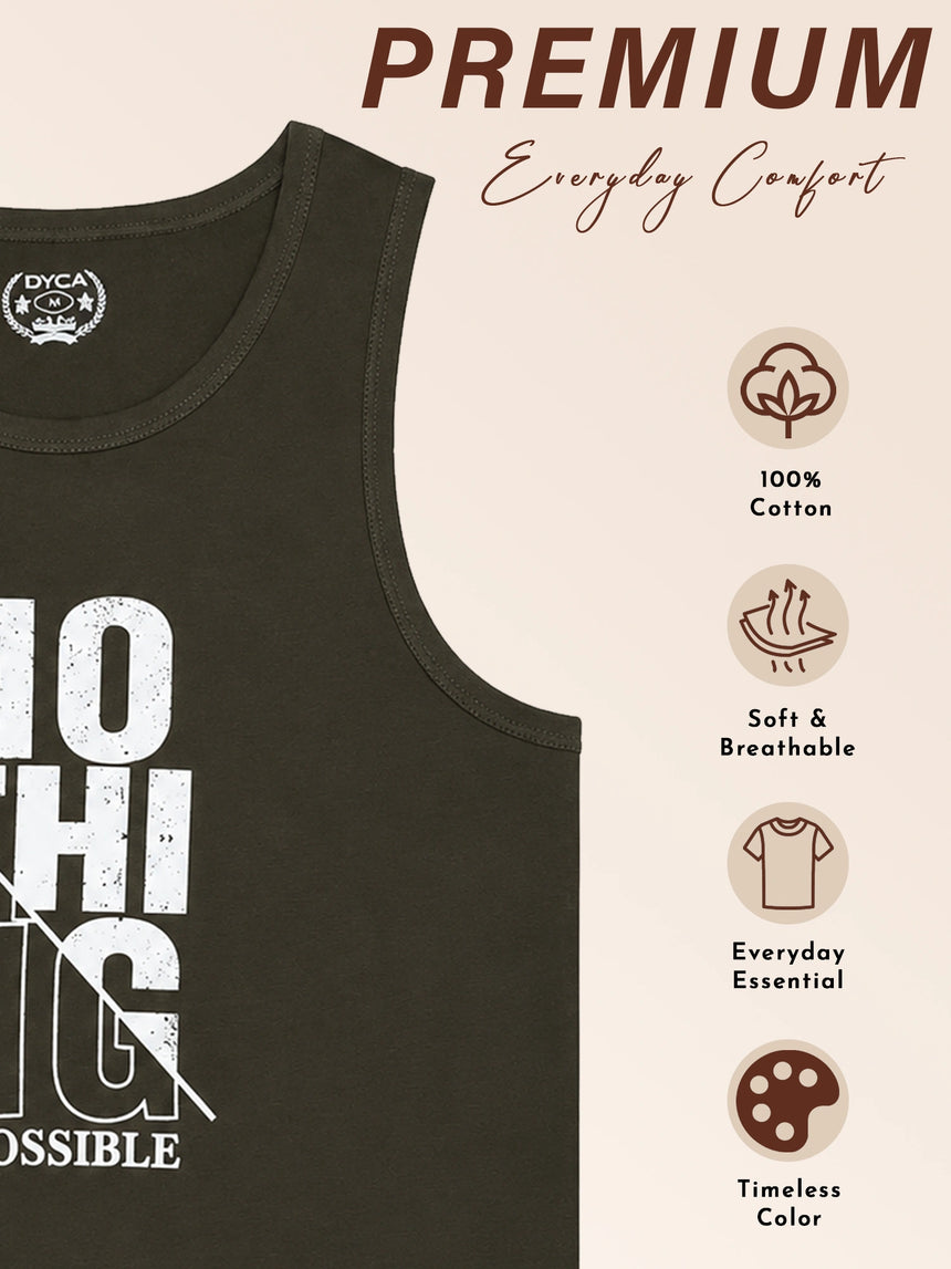 Men T-Shirt Round Neck Sleeveless