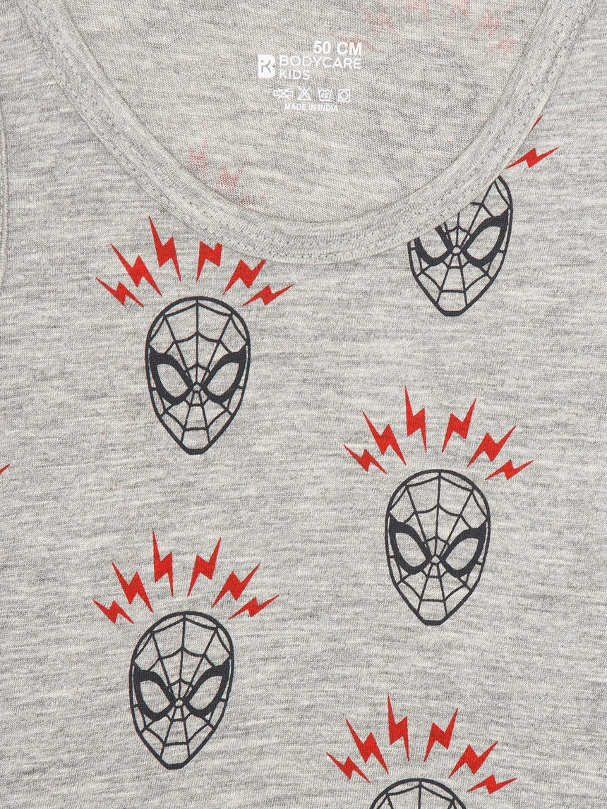 Boys Spider-Man Vest Round Neck Sleeveless Pack of 3