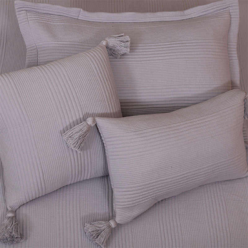 BodyComfy 100% Cotton Hosiery King-Size Fitted Bedcover – Checkered Block Texture