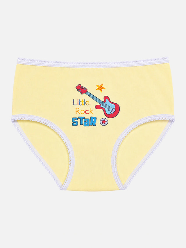 Baby Girls Cotton Printed Panty with Top Elastic Waistband for Comfortable Innerwear Essentials - Pack of 6