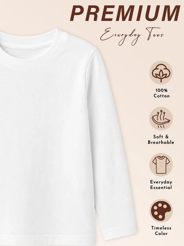 Baby Girls Round Neck Full Sleeves T-Shirt for Everyday Comfort, Casual Wear and Regular Wardrobe Use - Pack of 2