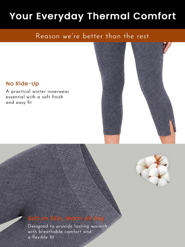 Women Cotton Thermal Bottom for Winter Wear, Warm Base Layer Comfort and Regular Cold-Weather Everyday Use