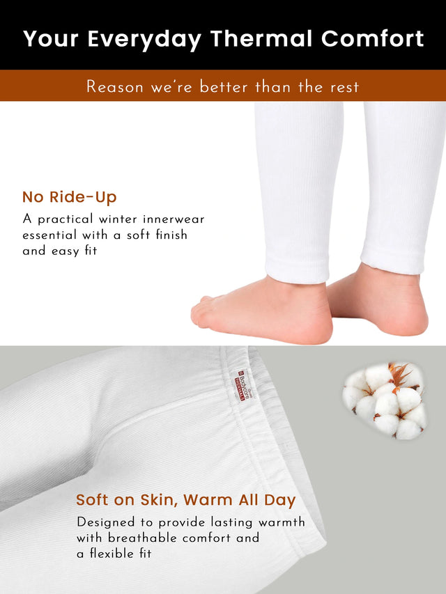 Baby Boys 100% Cotton Thermal Bottom with Soft Winter Comfort, Easy Movement Fit and Cold Weather Essential - Pack of 1