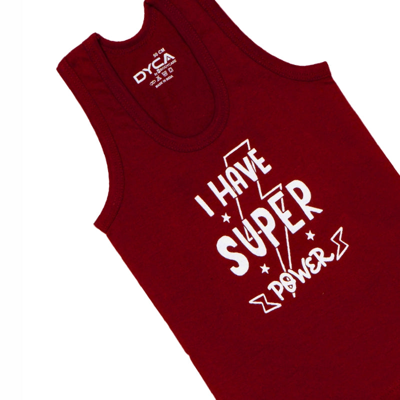 Boys 100% Cotton Vest Round Neck Sleeveless Pack of 4 - Bodycare