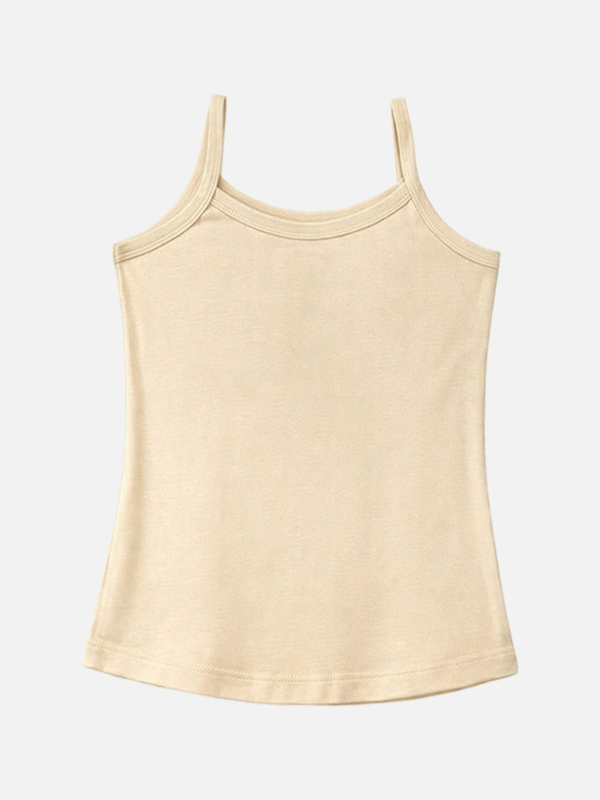 Girls Plain Vest 100% Cotton Sleeveless Innerwear Camisole and U-Neck Styling for Lightweight Comfort - Pack of 3
