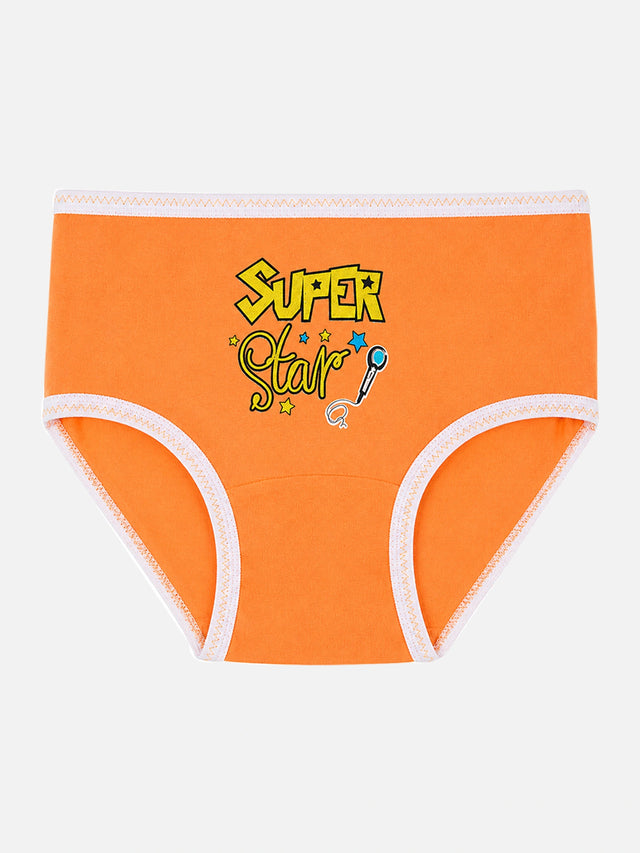 Girls Printed Innerwear Panty with Top Elastic for Everyday Comfort, Easy Fit and Wardrobe Essentials - Pack of 3