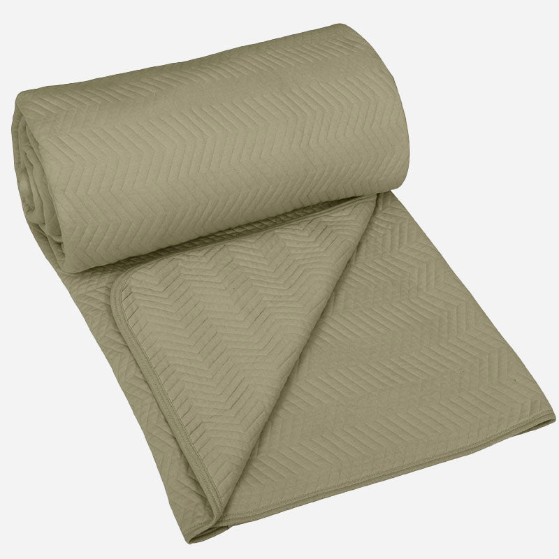 BodyComfy 100% Cotton Hosiery King-Size Fitted Bedcover – Chevron Pattern