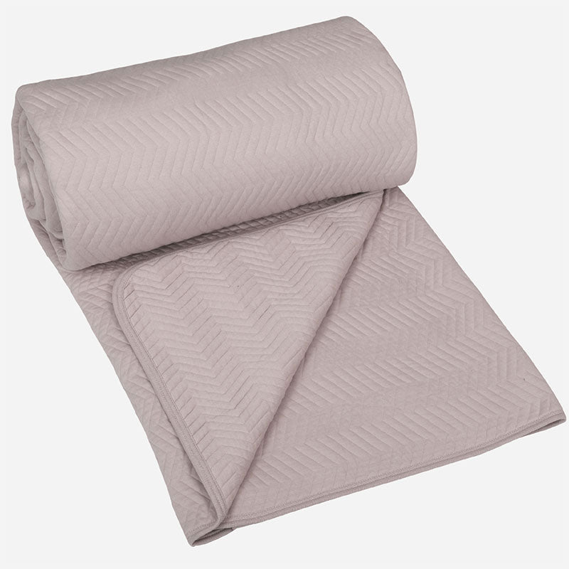 King Size Cotton Jersey Bedcover Chevron Green - Bodycare