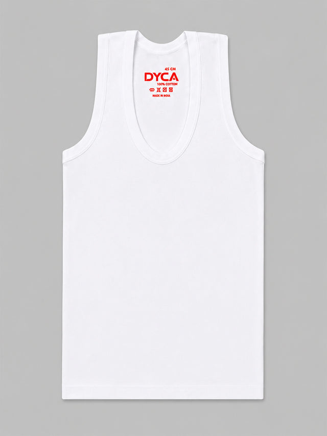 Boys Cotton Vest with Round Neck Sleeveless Design for Comfortable Innerwear Essentials and Regular Use - Pack of 6