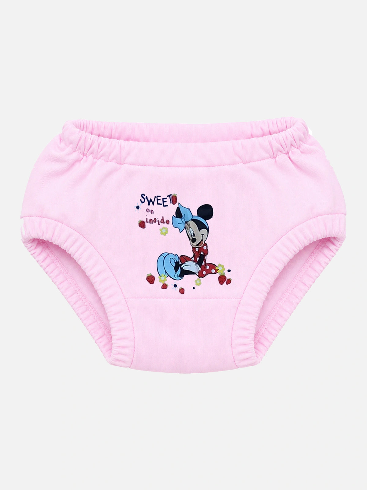 Baby Girls 100% Cotton Innerwear Panty with Inner Elastic, Soft Breathable Fabric and Everyday Comfort - Pack of 3