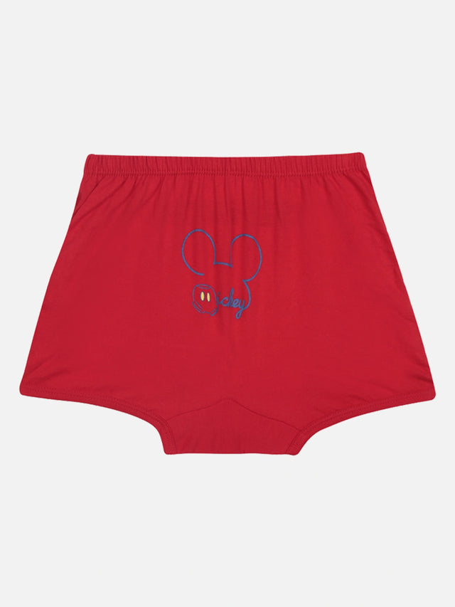 Baby Boys Mickey & Friends Innerwear Trunk Cotton Solid with Inner Elastic for Everyday Comfort - Pack of 4