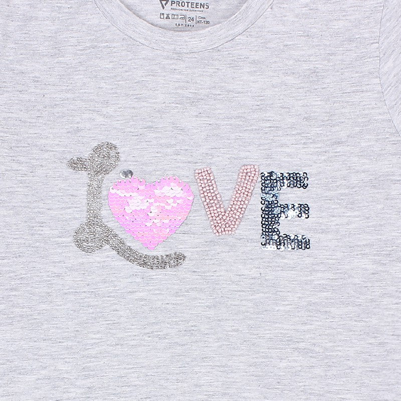 Bodycare Girls Tshirt Round Neck Half Sleeves Solid