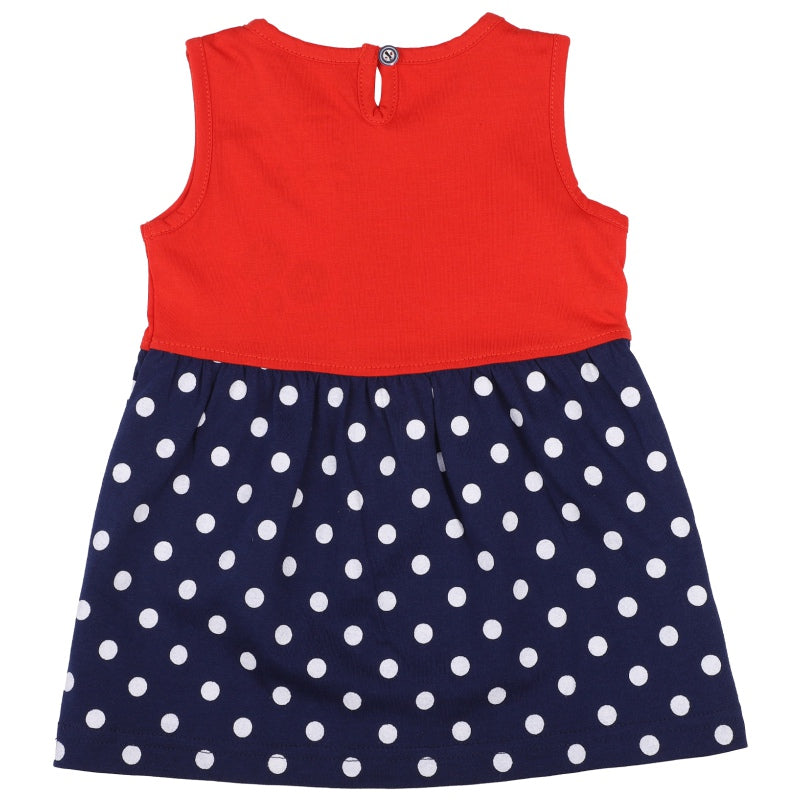 Bodycare Minnie & Friends Girls Cotton Frock Round Neck Sleeveless