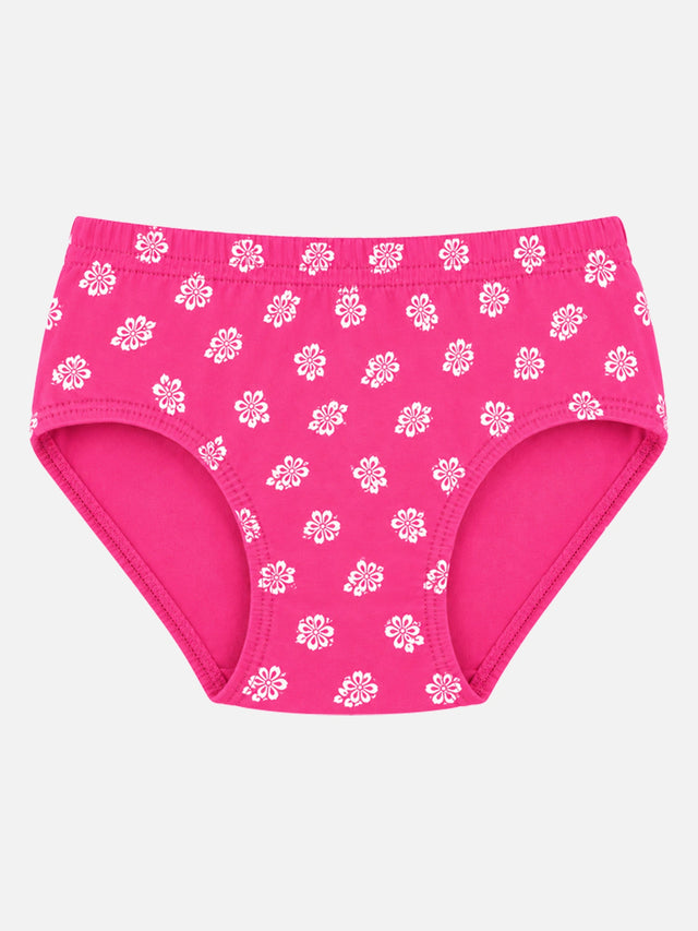 Baby Girls Printed Panty with Inner Elastic Waistband for Comfortable Everyday Innerwear Essentials - Pack of 6