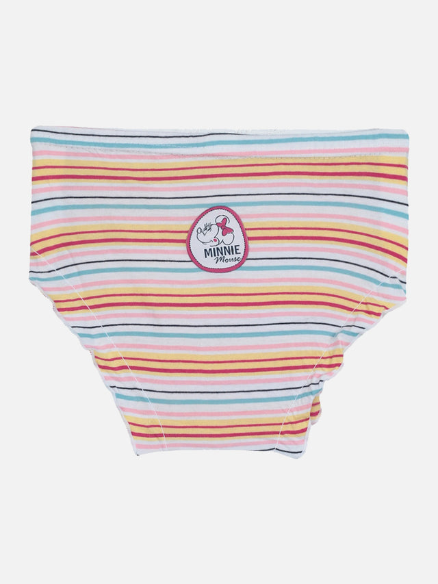 Baby Girls Minnie & Friends Innerwear Panty Cotton Solid with Inner Elastic for Everyday Comfort - Pack of 4