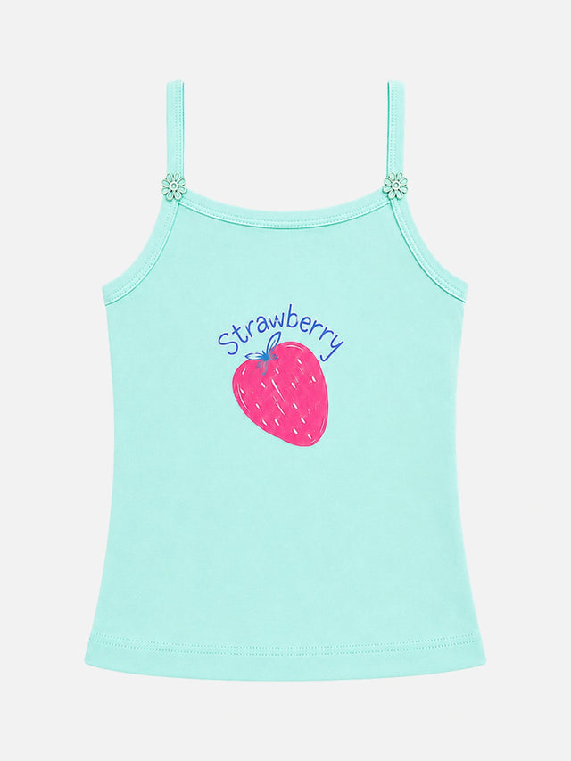 Girls 100% Cotton Printed Vest Camisole and Sleeveless Regular Fit for Innerwear Comfort - Pack of 4