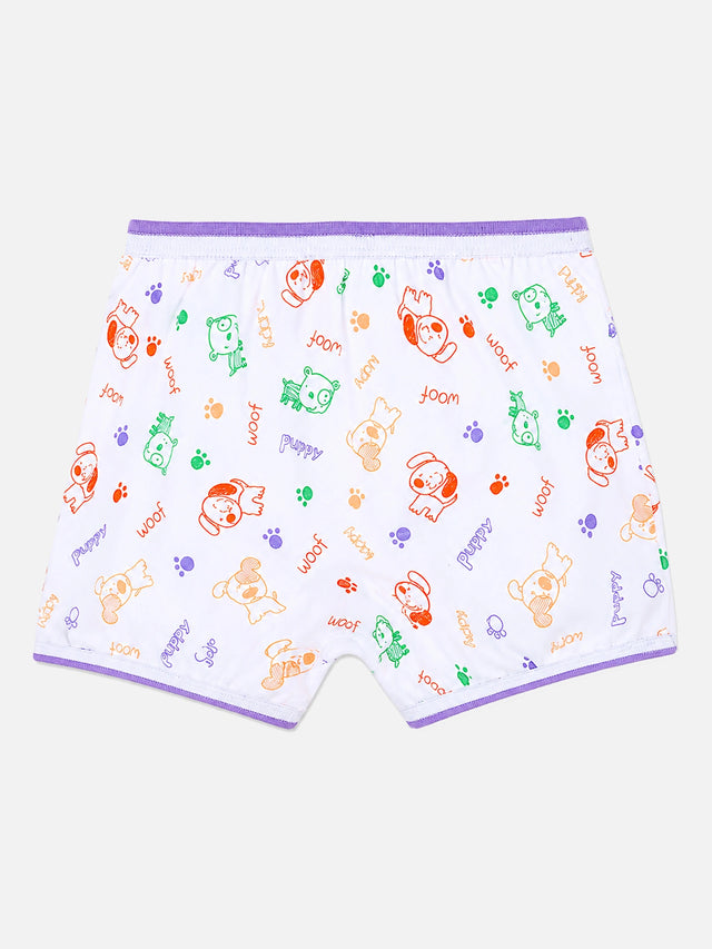 Unisex 100% Cotton Printed Bloomer with Top Elastic Waist for Comfortable Innerwear Essentials - Pack of 6