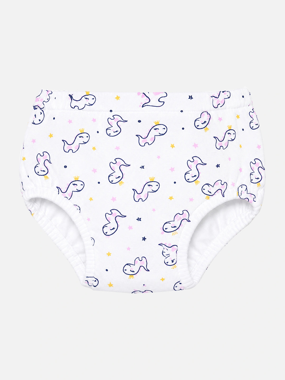 Baby Girls 100% Cotton Panty with Inner Elastic, Soft Breathable Fabric and Everyday Innerwear Comfort - Pack of 3