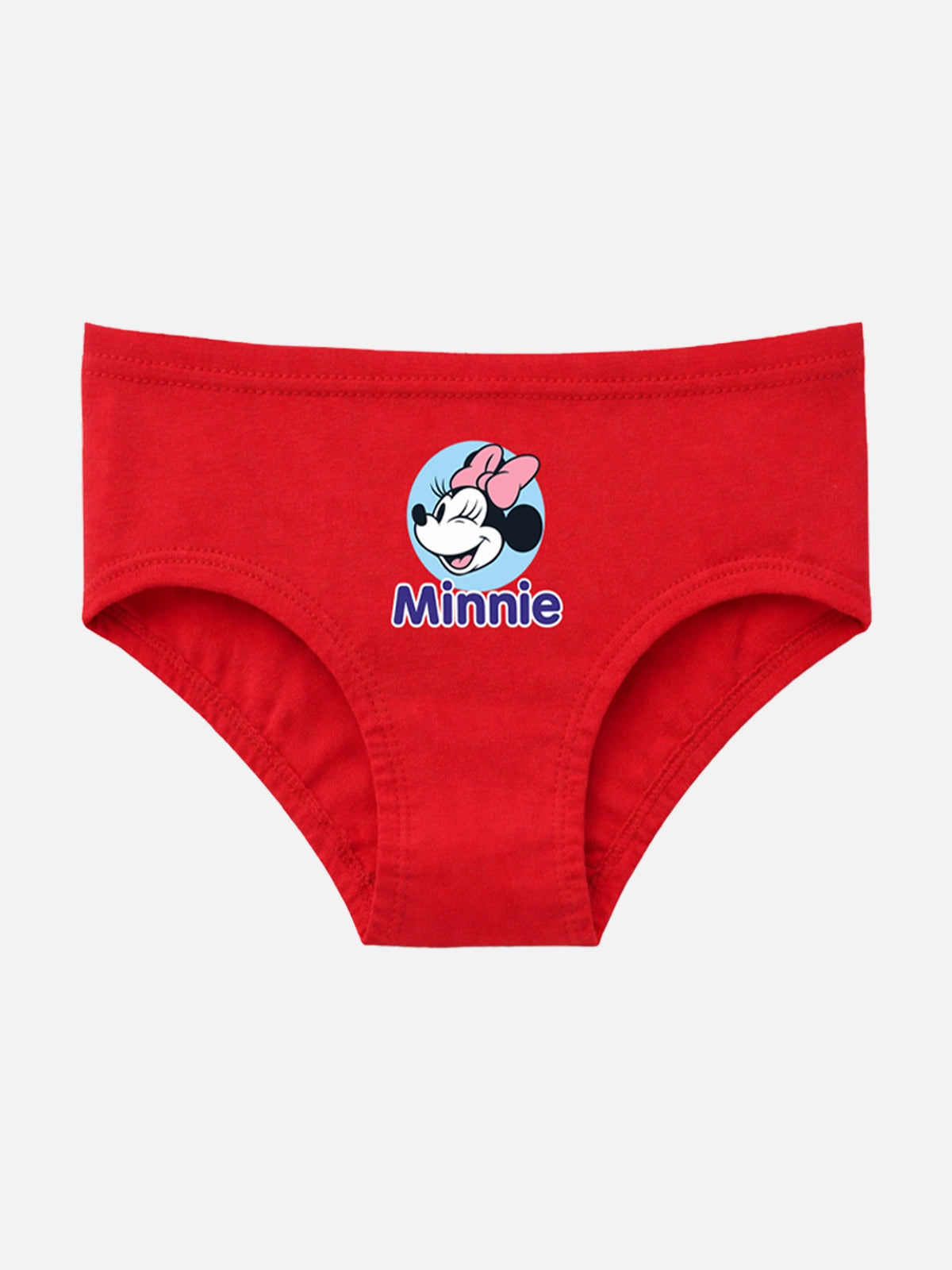 Girls Minnie & Friends 100% Cotton Innerwear Panty Inner Elastic for Everyday Innerwear Comfort, Secure Fit and Regular Use - Pack of 3