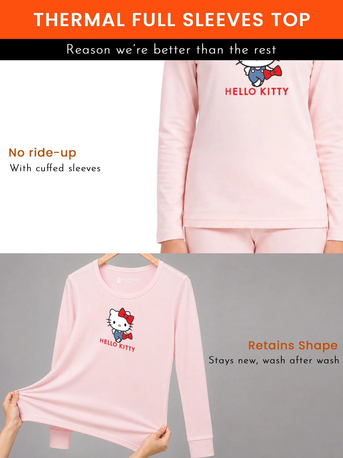 Girls Round Neck Full Sleeves Thermal Top and Bottom Set for Winter Wear, Warm Base Layer Comfort and Regular Use