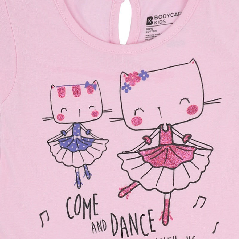 Bodycare Girls Cotton Half Sleeves Round Neck Frock