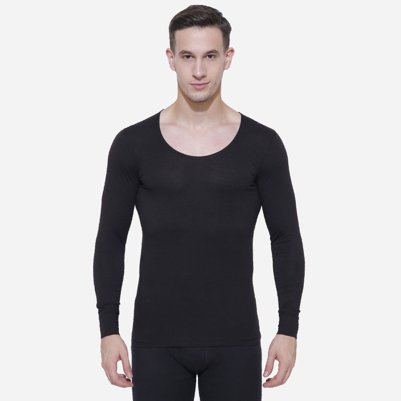 Men Slim Fit Thermal Top Round Neck Full Sleeves - Bodycare