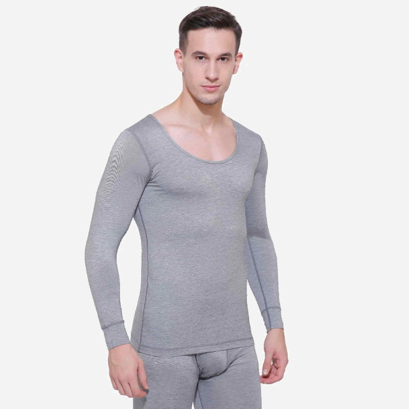 Men Slim Fit Thermal Top Round Neck Full Sleeves - Bodycare