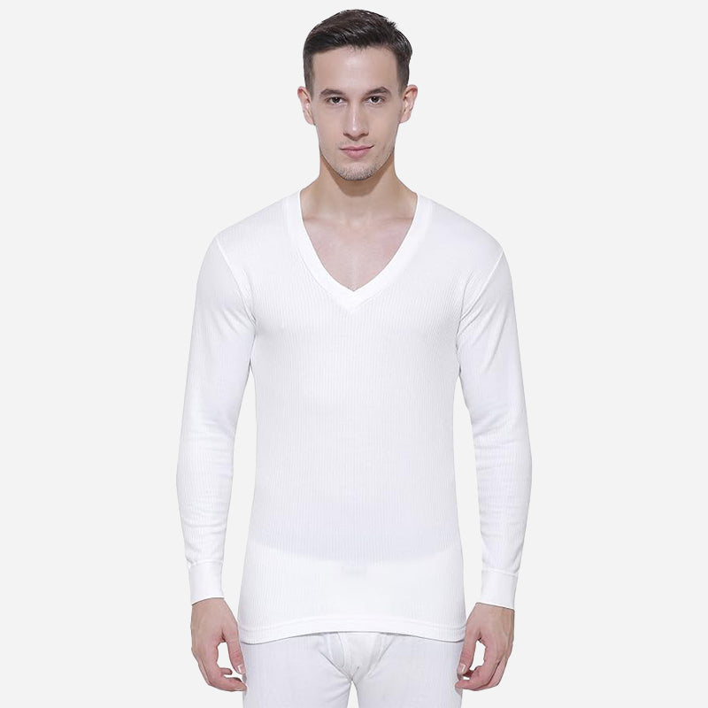 Bodycare Quilt Men Thermal Top Solid - Off White